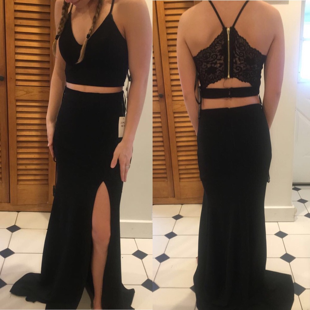 Two piece prom dress